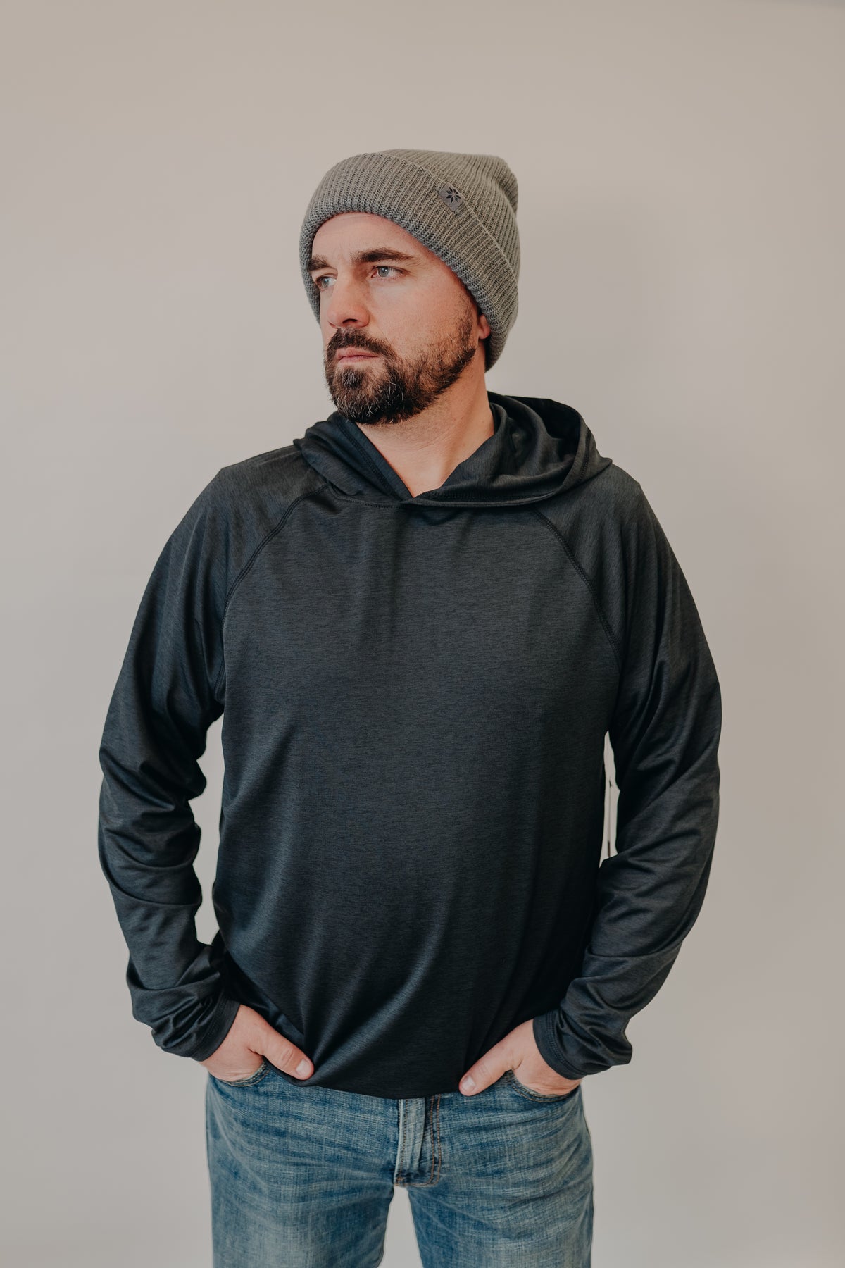 Flag & Anthem | Victory Performance LS Hoodie | Charcoal Heather