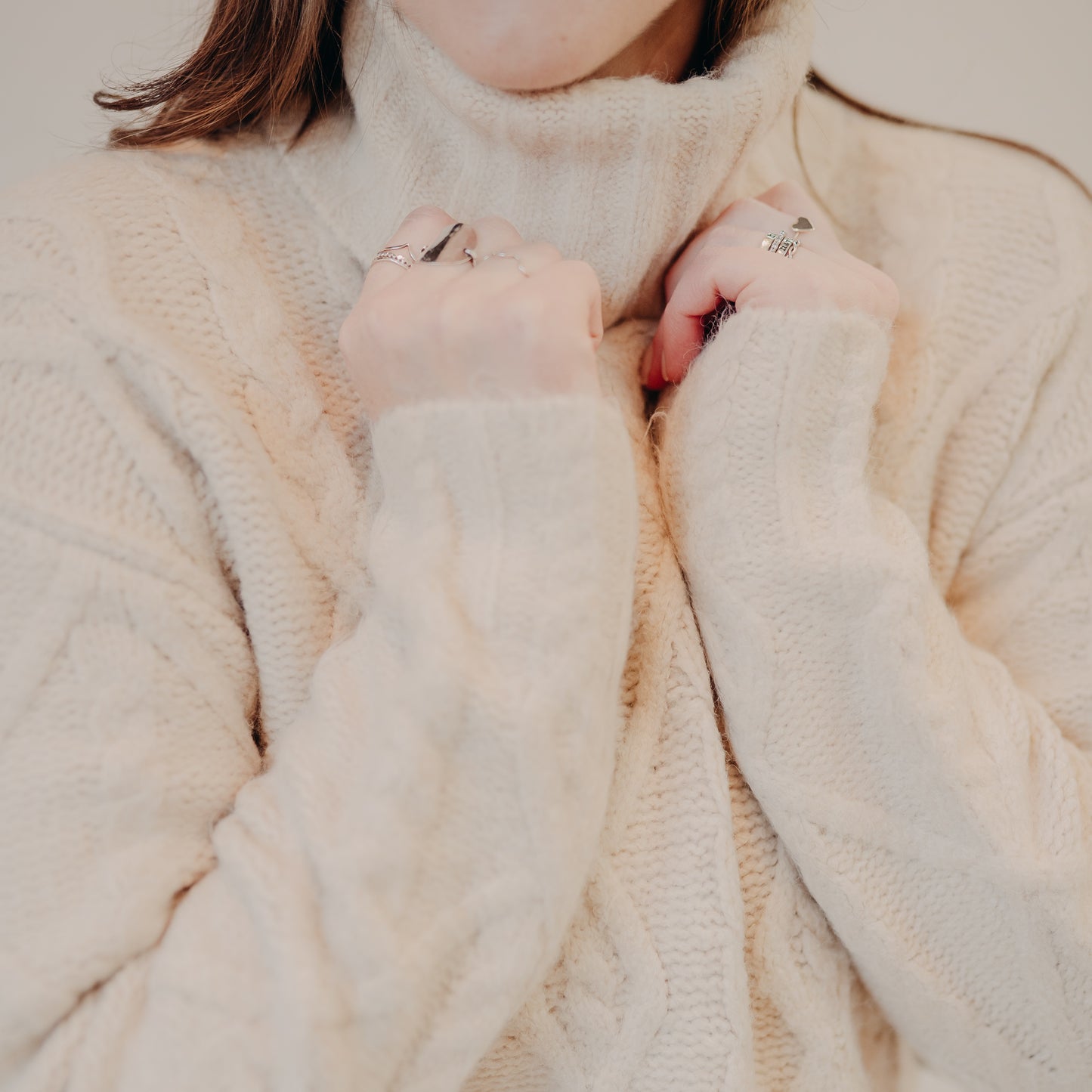 The Normal Brand | Marianna Cable Knit Sweater | Cream