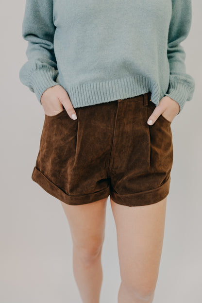 By Together | Prose Wide Leg Woven Shorts | Chocolate