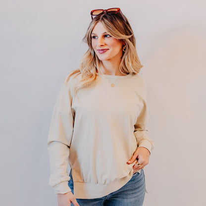 Blu Pepper | Long Sleeve Top | Oatmeal