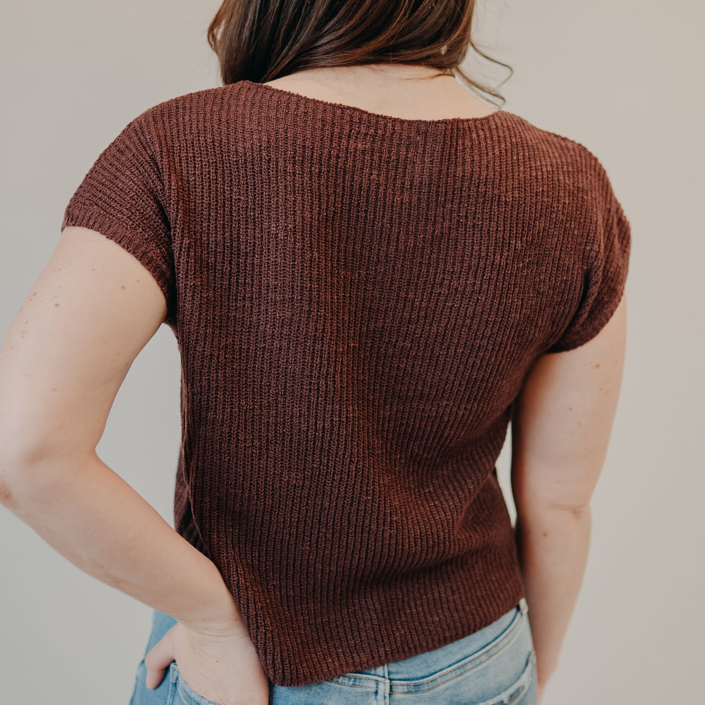 Be Cool | Pocket Cap Sleeve Dolman Top | Wine