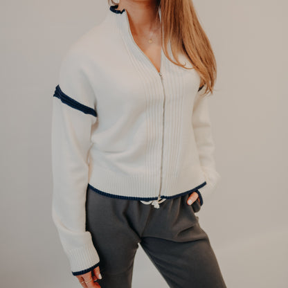 Thread & Supply | Lanette Jacket | Ivory Navy