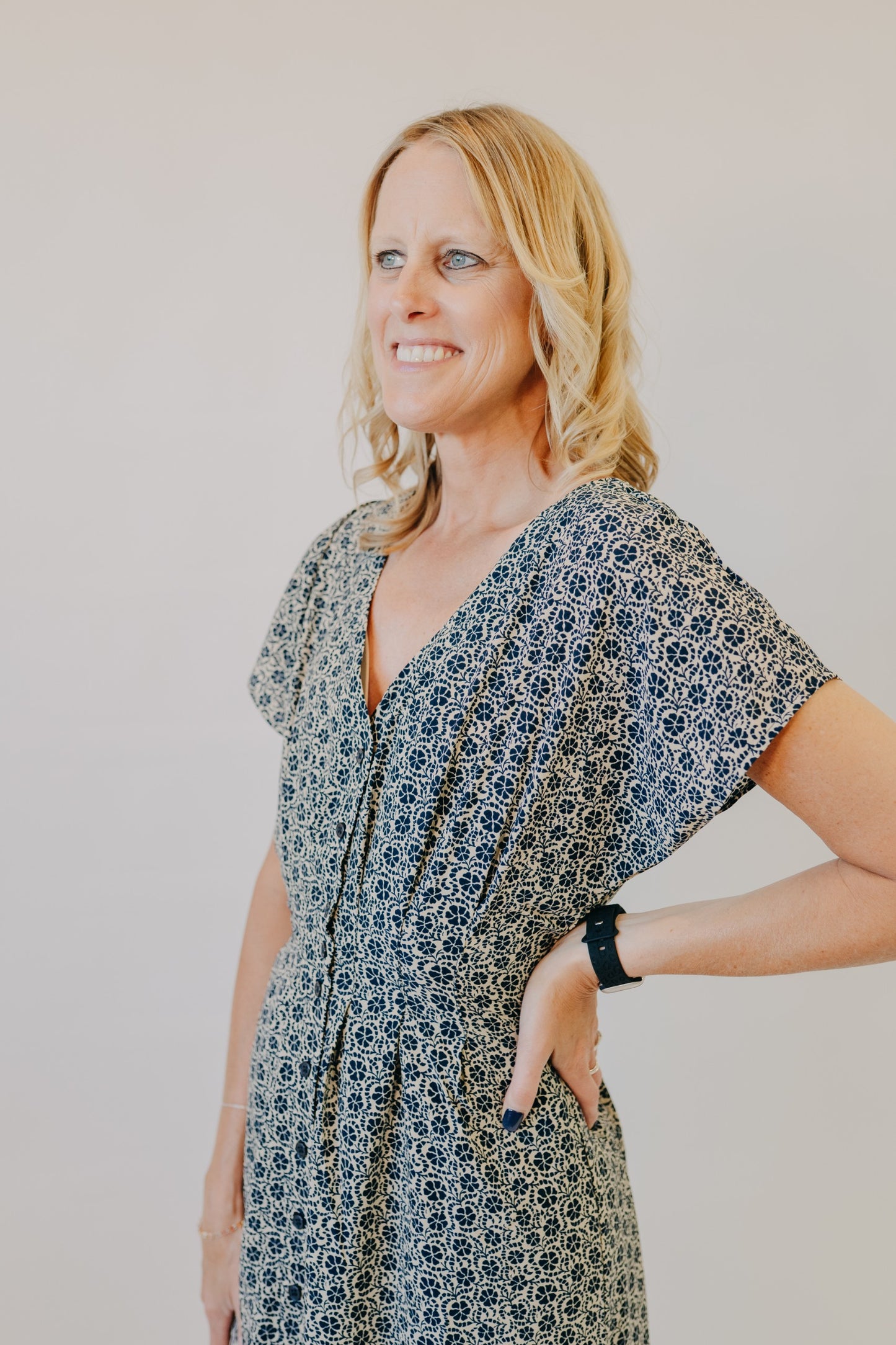 Z Supply | Sanna Iris Floral Midi Dress | Eclipse