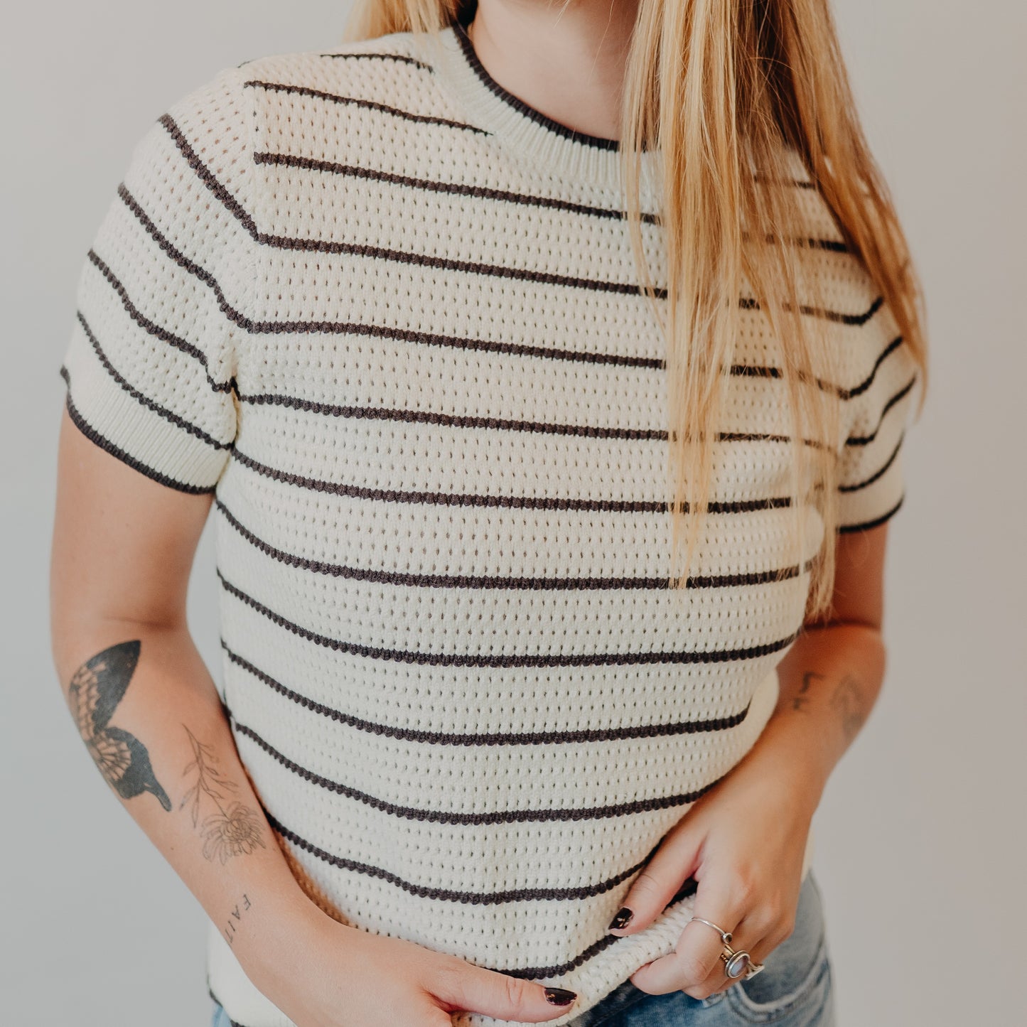 Thread & Supply | Kittie Sweater | Ivory Brown