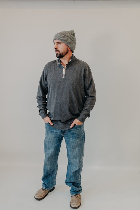 The Normal Brand | Puremeso Weekend Qtr Zip | Charcoal