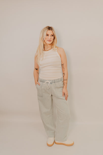 Thread & Supply | Emerald Pants | Aqua Wash