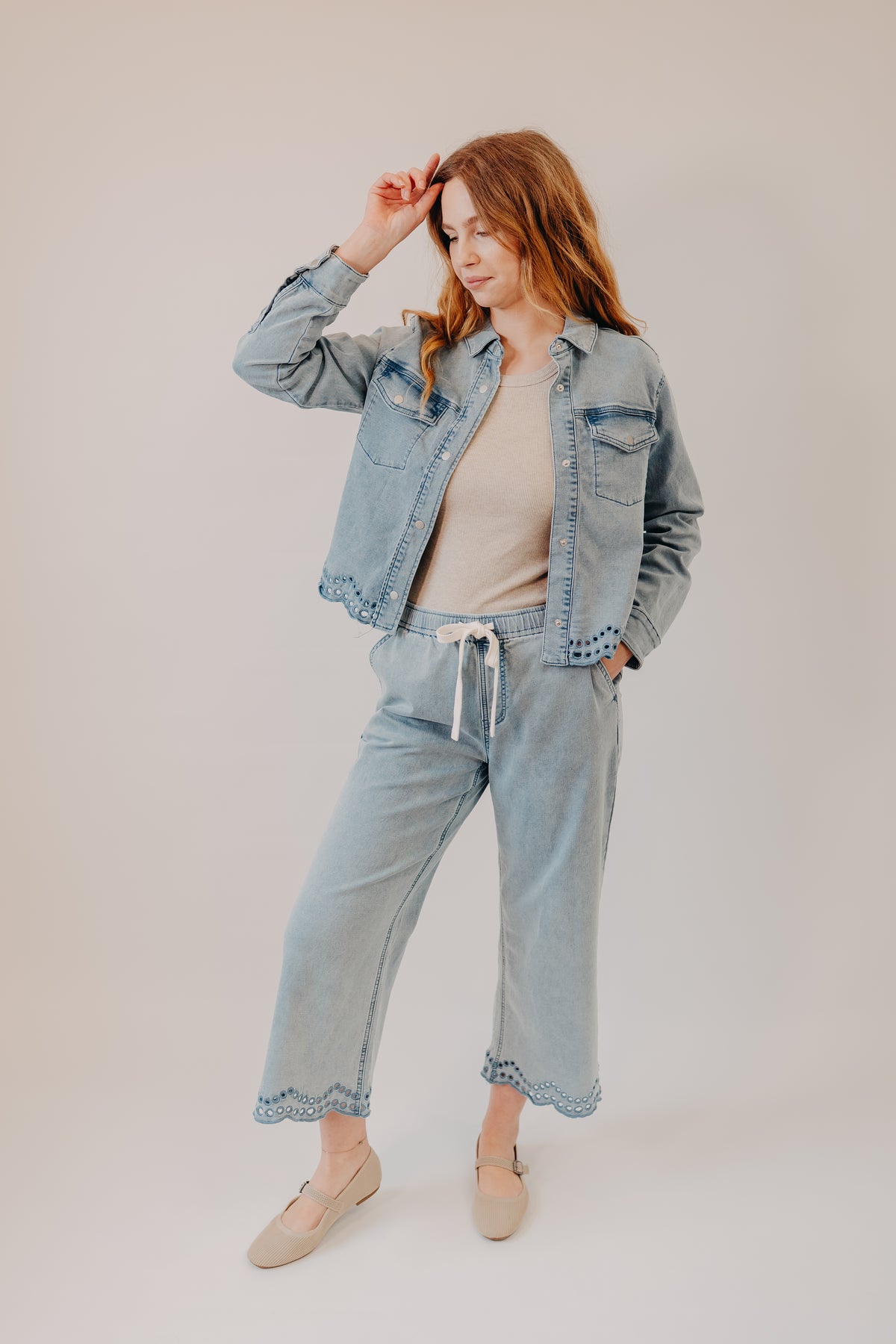 Thread & Supply | Morwenna Pants | Medium Blue Wash