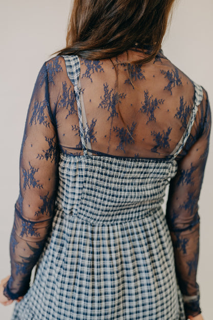 Hem & Thread | Lace Long Sleeve | Navy