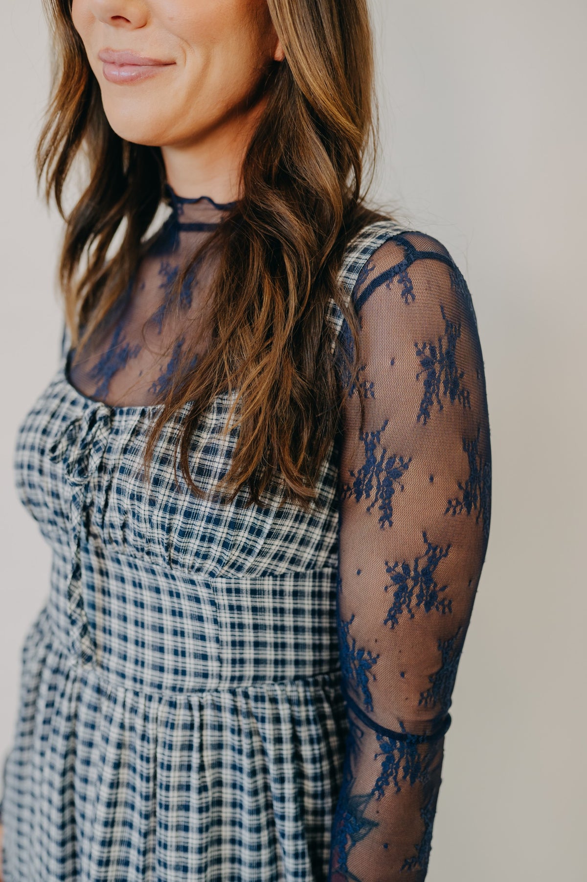Hem & Thread | Lace Long Sleeve | Navy