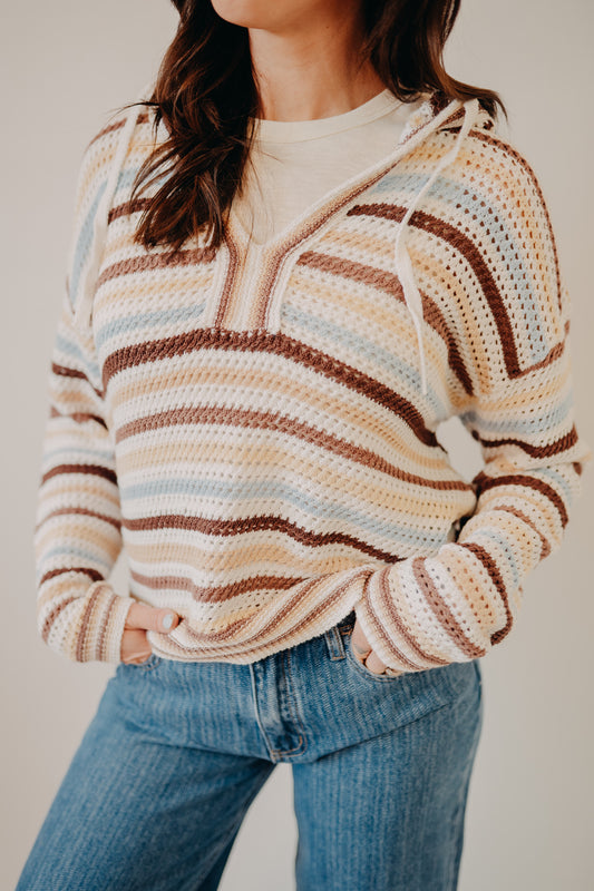 Hem & Thread | Hoodie Sweater | Brown Multi