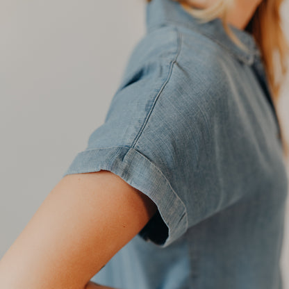 Be Cool | Chambray Button Down | Medium Wash