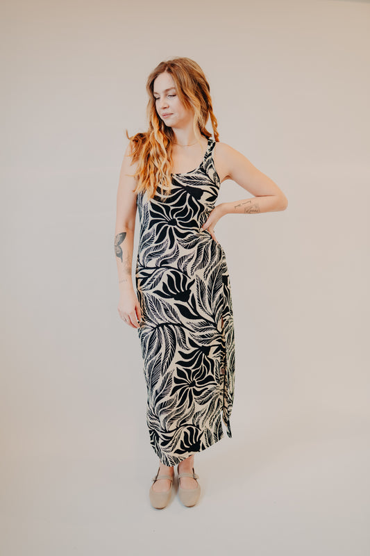 Z Supply | Polanco Isla Leaf Midi Dress | Black