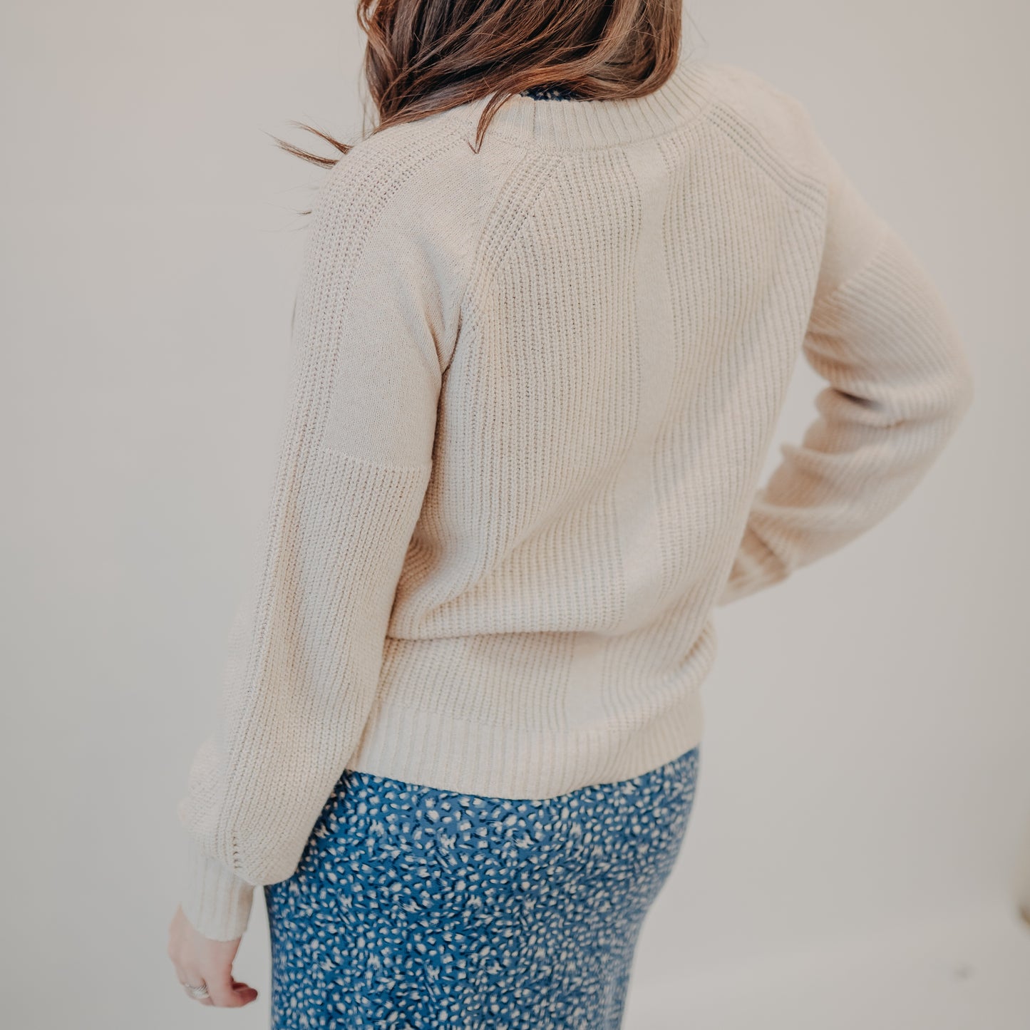 Staccato | Raglan Crew Neck Pullover | Almond