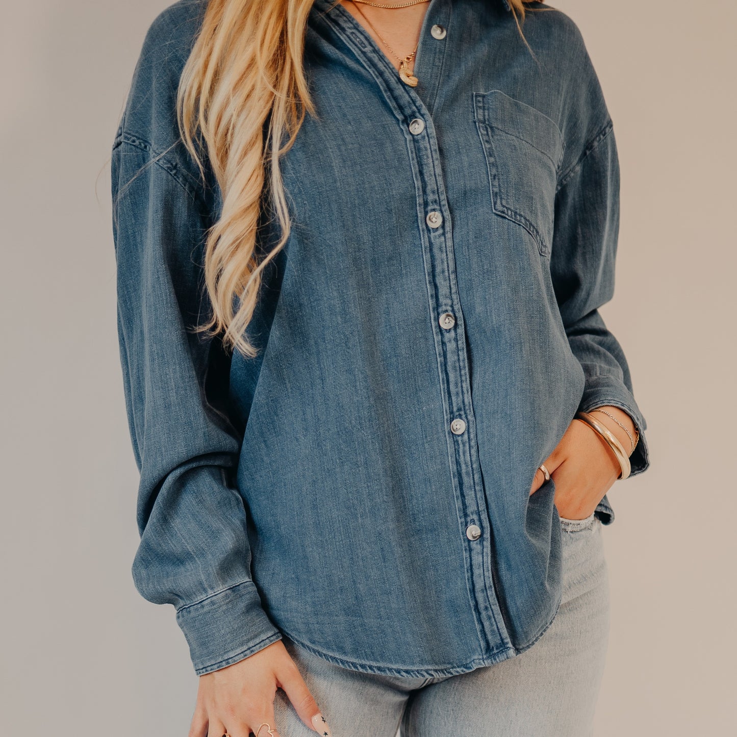 Z Supply | Atwood Denim Shirt | Medium Indigo