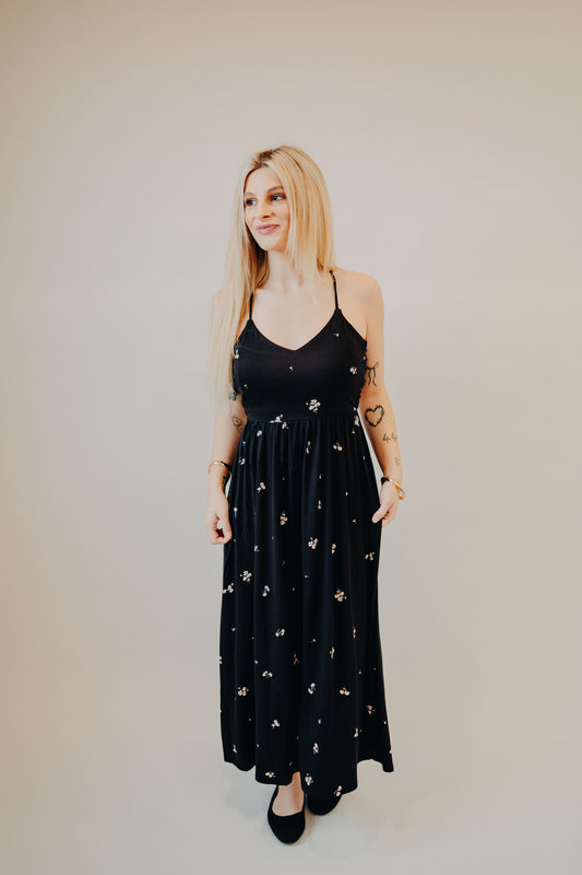 Z Supply | Cannes Nala Ditsy Midi Dress | Black