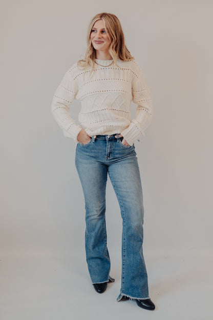 Vervet | High Rise Slant Hem Flare | Crate
