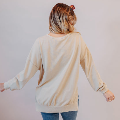 Blu Pepper | Long Sleeve Top | Oatmeal