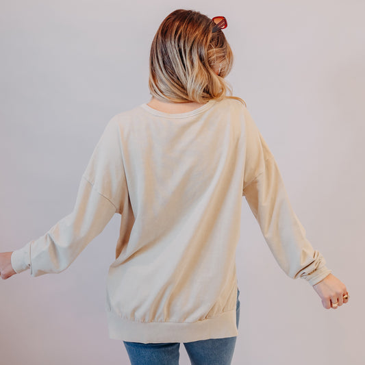 Blu Pepper | Long Sleeve Top | Oatmeal