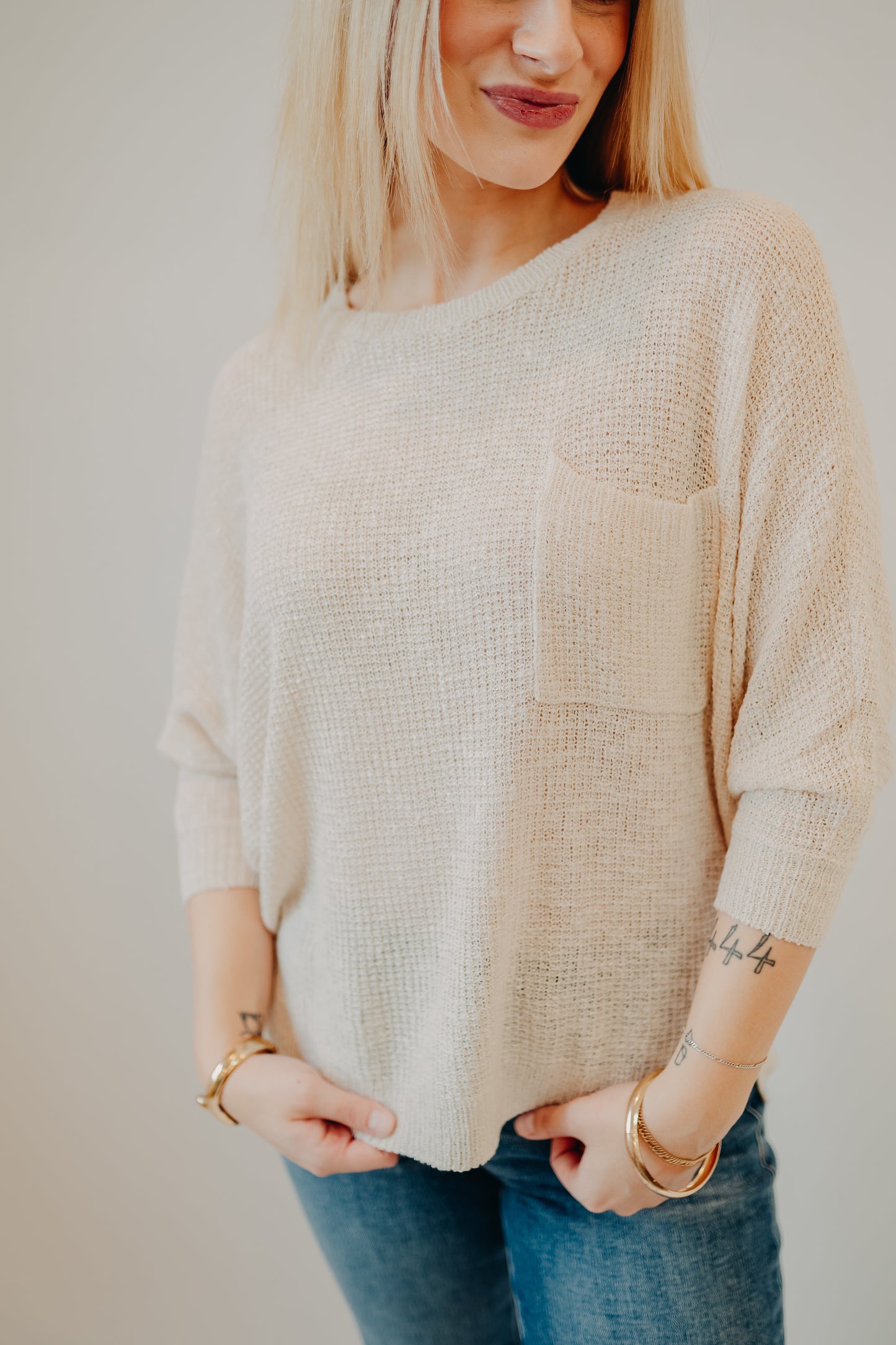 Be Cool | Dolman Knit Sweater | Cream