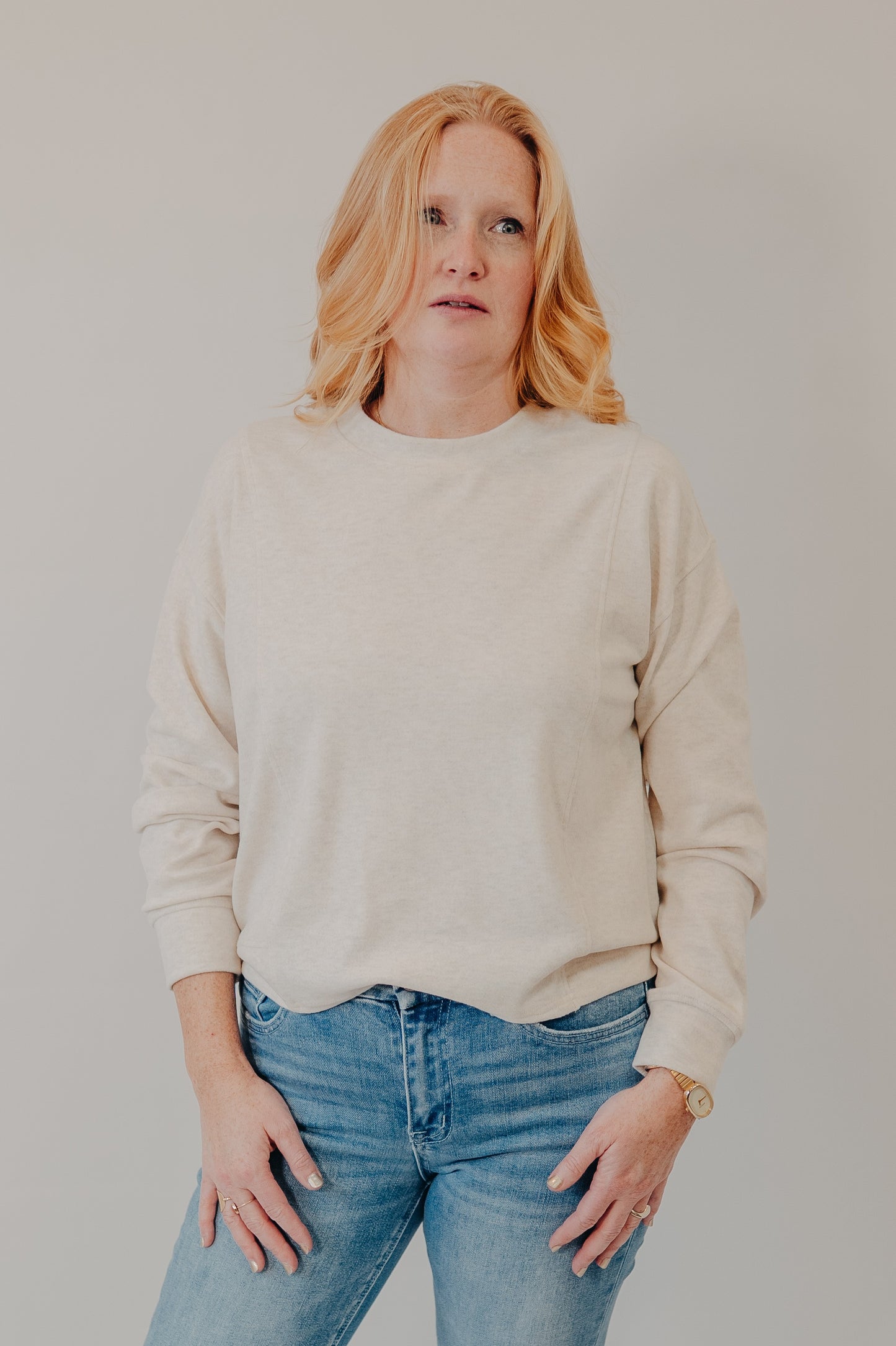 Thread & Supply | Dream Knit Janie Top | Heather Oatmeal