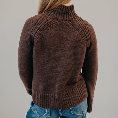 Z Supply | Emerge Funnel Neck Sweater | Chocolate Cherry