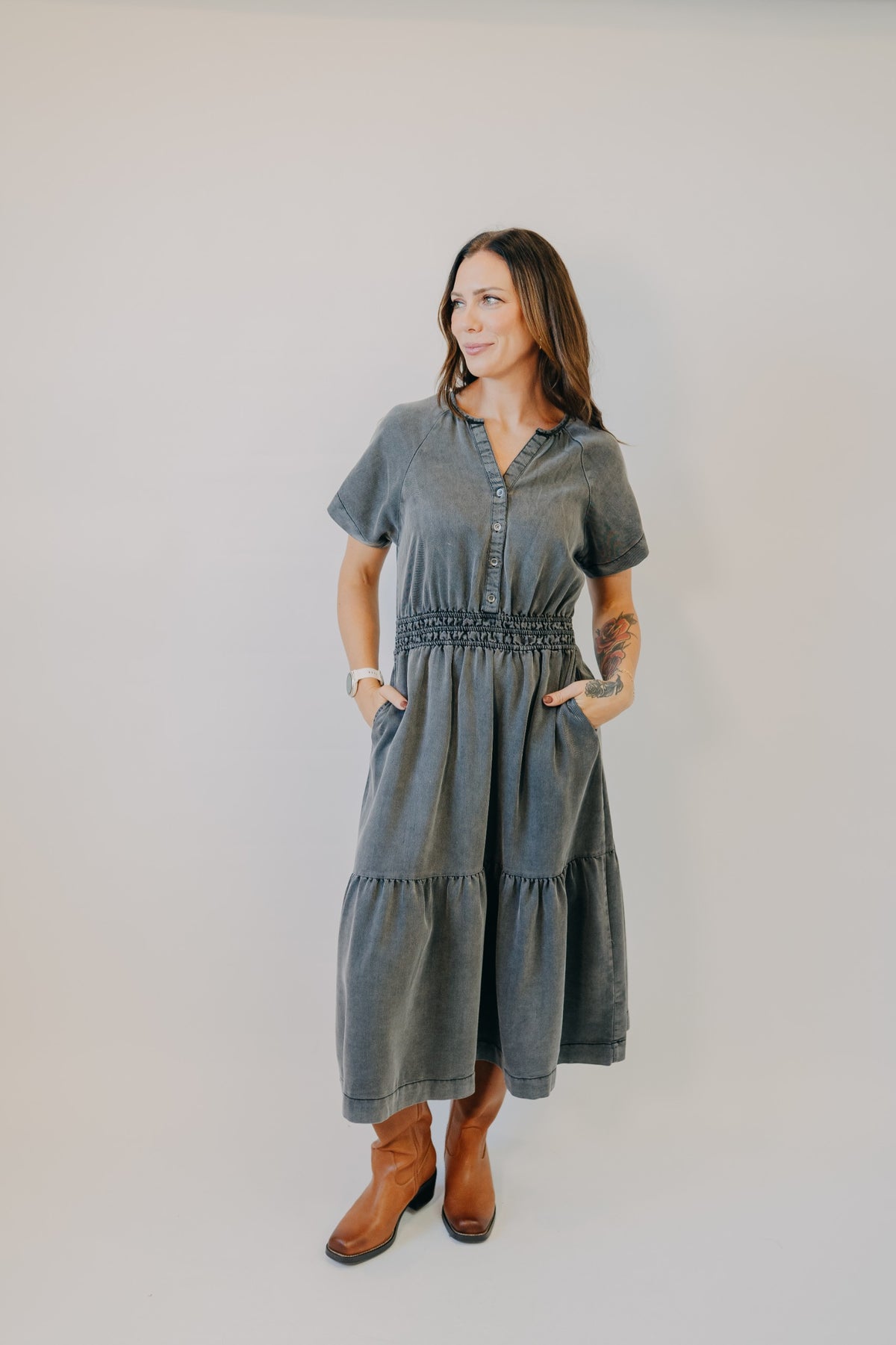 Thread & Supply | Shayla Dress | Black Wash