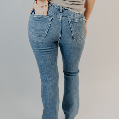 Vervet | Mid Rise Seamless Waist Bootcut | Flores Sea