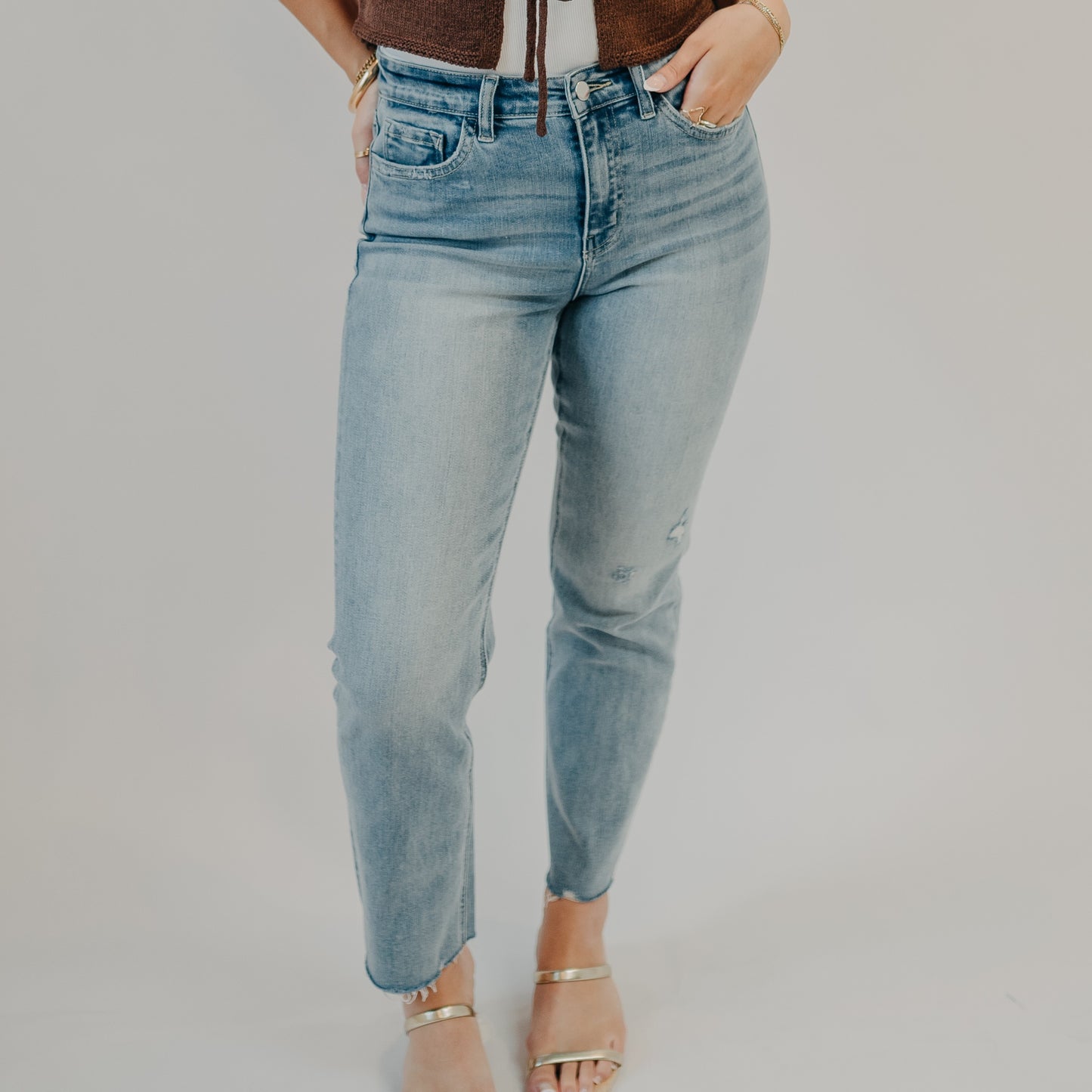 Flying Monkey | High Rise Crop Straight | Polite