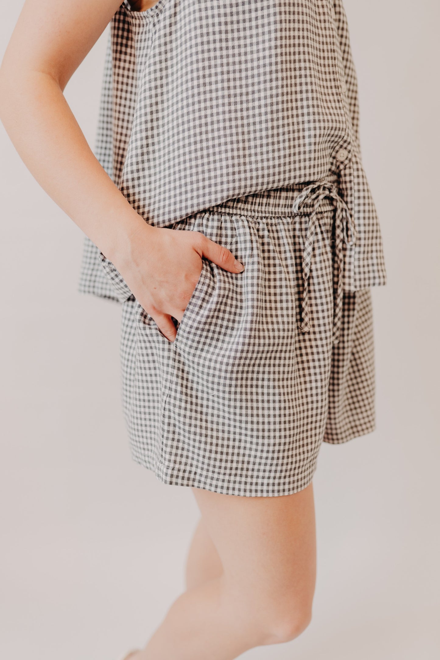 Thread & Supply | Caelis Shorts | Charcoal Gingham