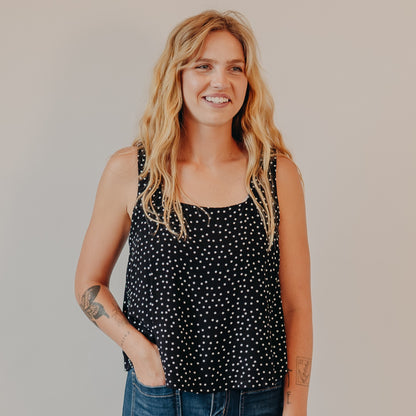Be Cool | Polka Dot Tank | Black
