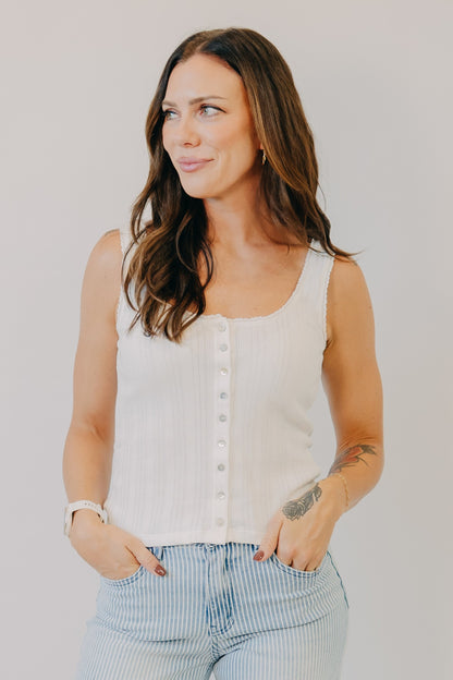 Z Supply | Lainey Pointelle Tank | Cloud