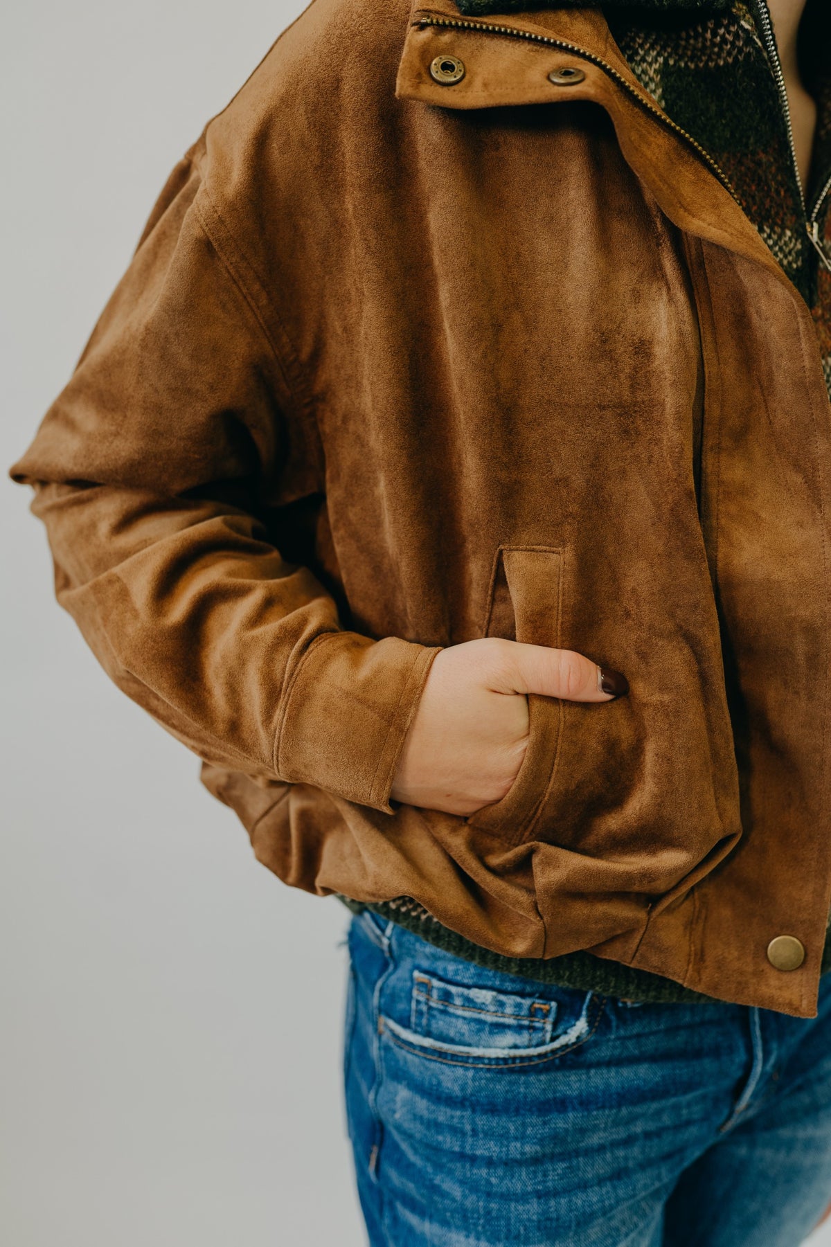 Z Supply | Corin Bubble Hem Jacket | Saddle Suede