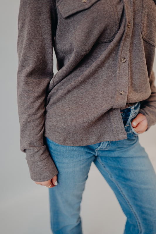 Thread & Supply | Cassian Shirt | Brown Heather