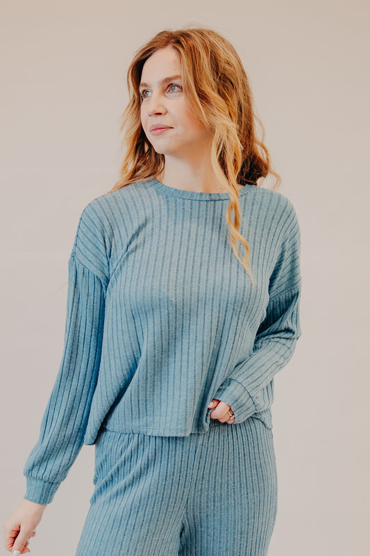 Z Supply | Daydream Rib Top | Oceanic Blue