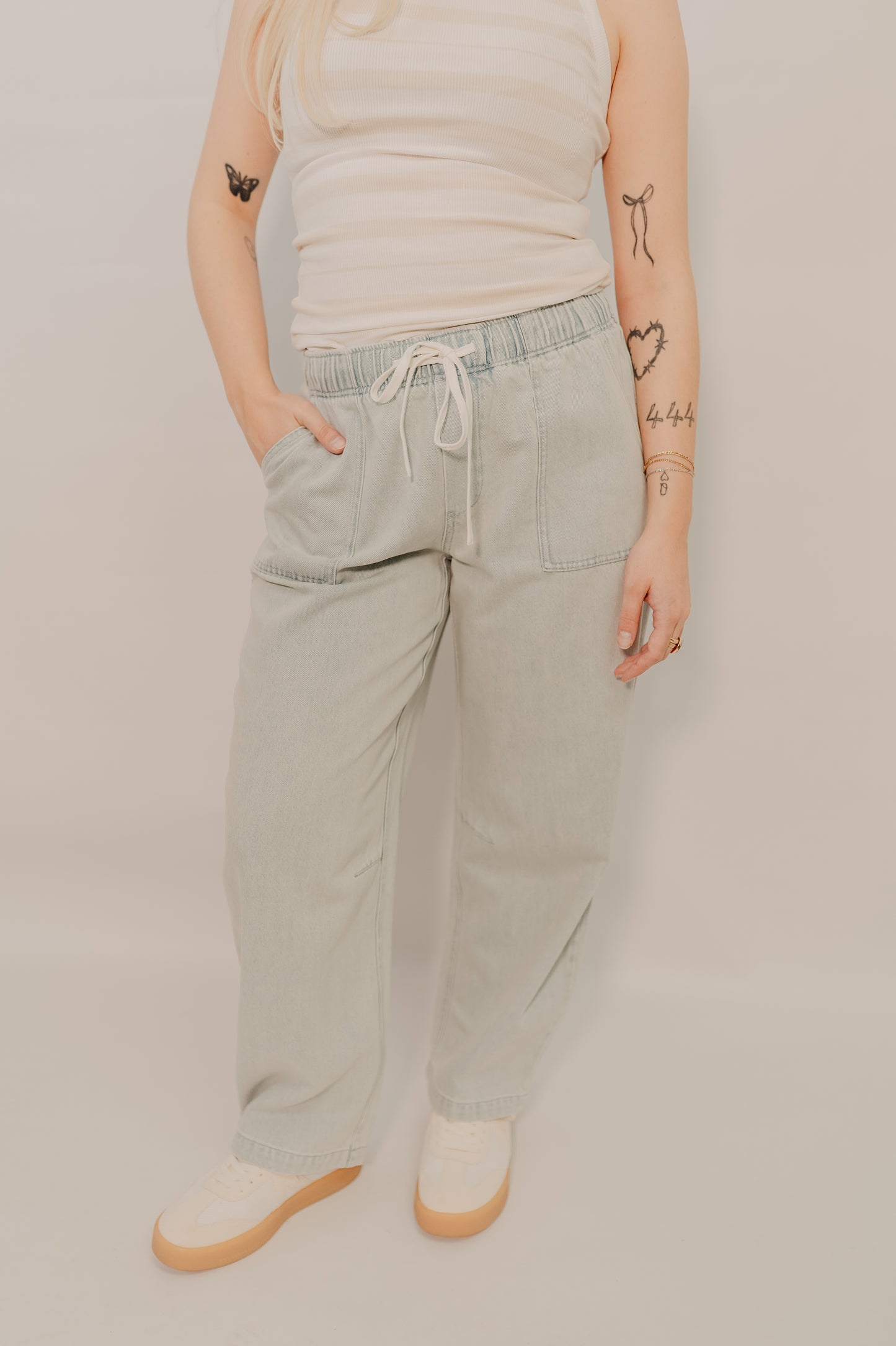 Thread & Supply | Emerald Pants | Aqua Wash