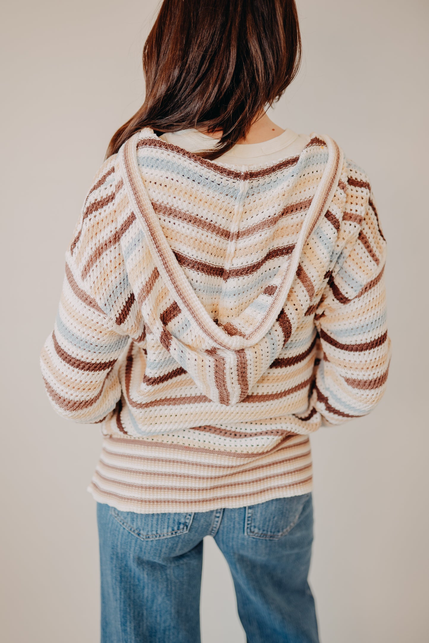 Hem & Thread | Hoodie Sweater | Brown Multi