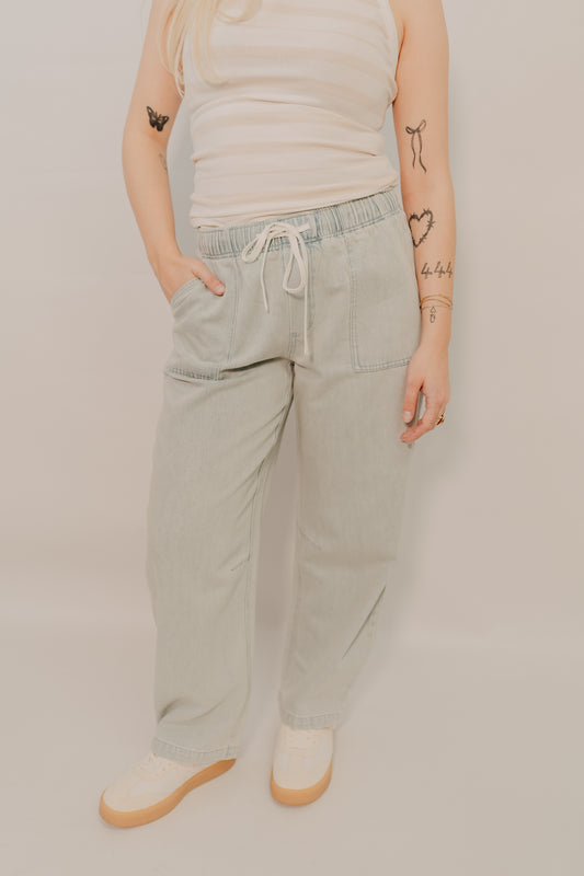 Thread & Supply | Emerald Pants | Aqua Wash