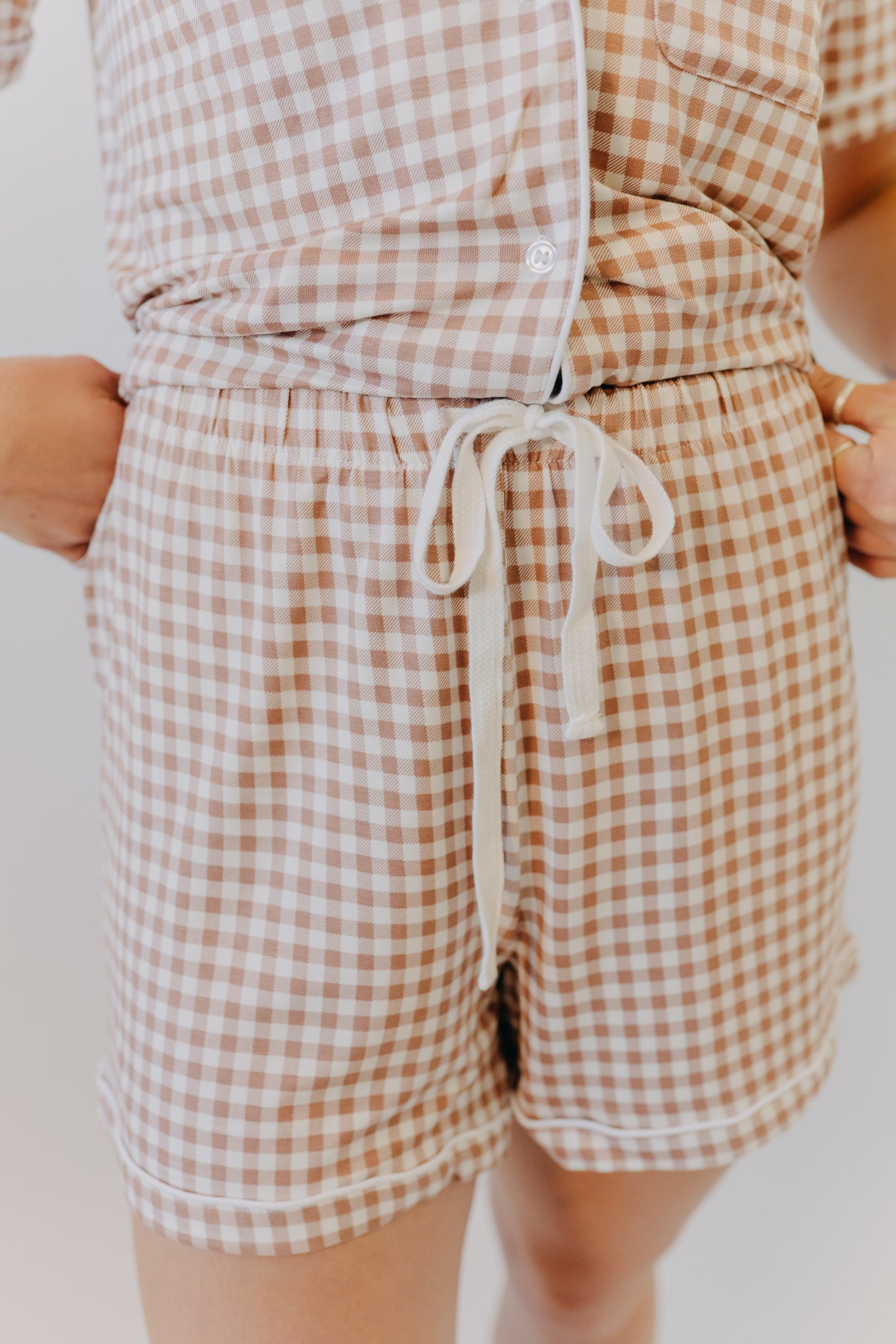 Thread & Supply | Nella Pajama Set of 2 | Ice Coffee Gingham