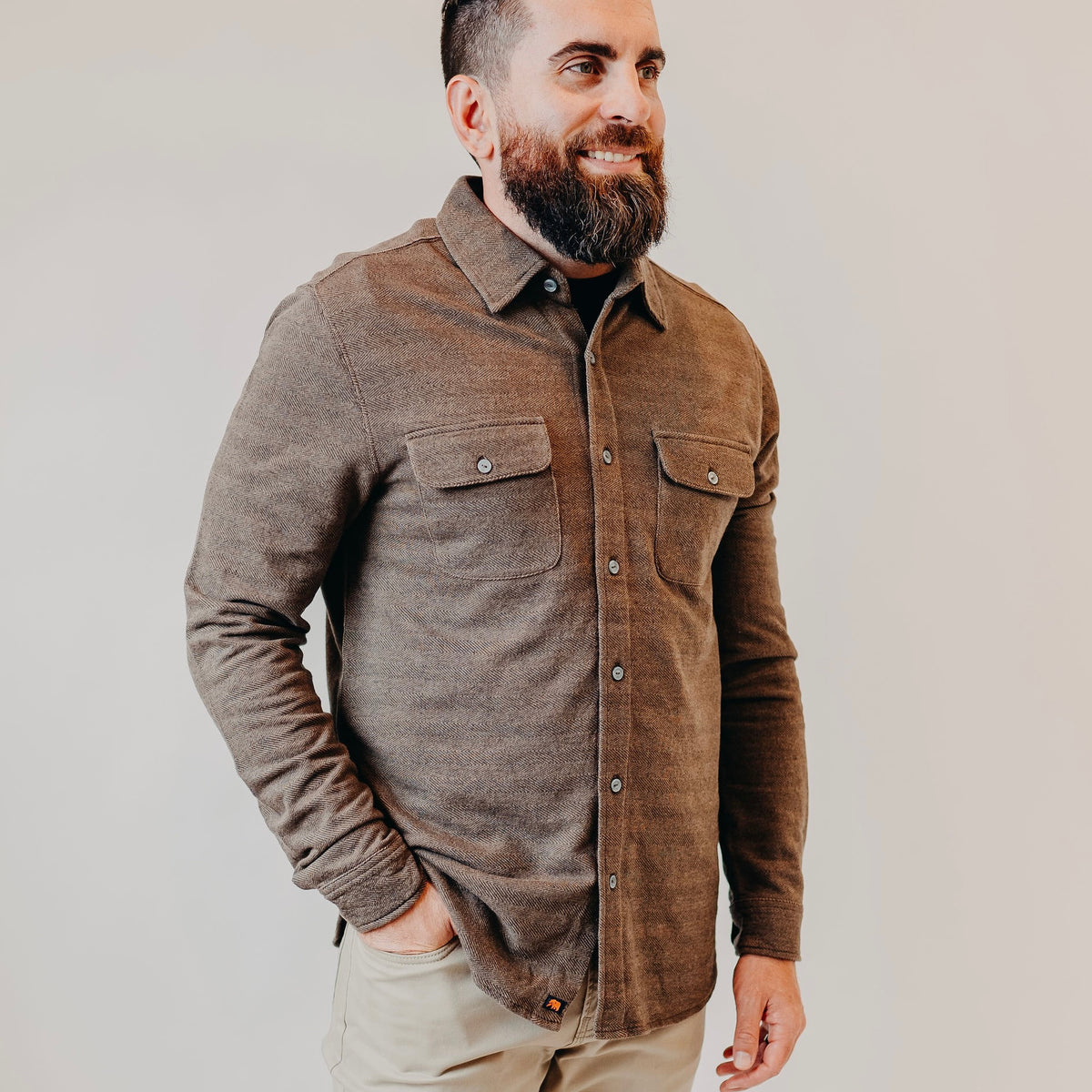 The Normal Brand | Textured Knit Shirt | Java