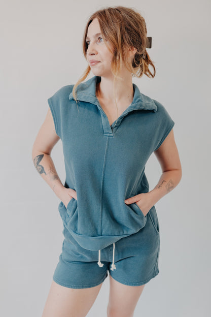 Thread & Supply | Olson Top | Blue Mirage