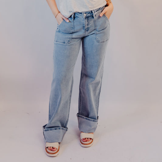 Vervet | High Rise Cuffed Wide | Stellar
