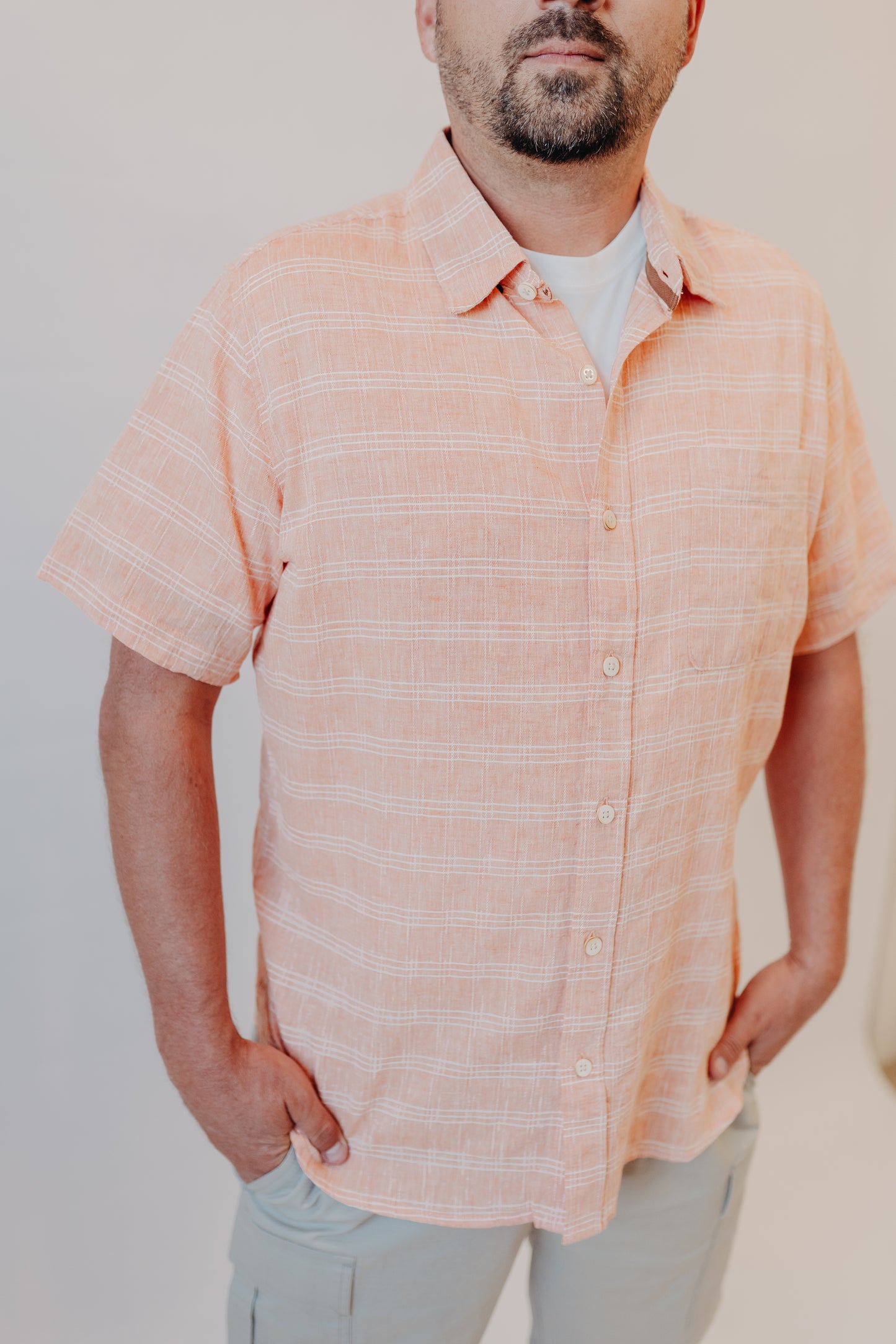 Dkota Grizzly | Nate Slub Yarn Windowpane Top | Firethorn