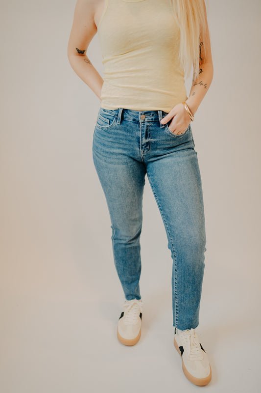 Vervet | Mid Rise Crop Slim Straight | Midnight In Paris