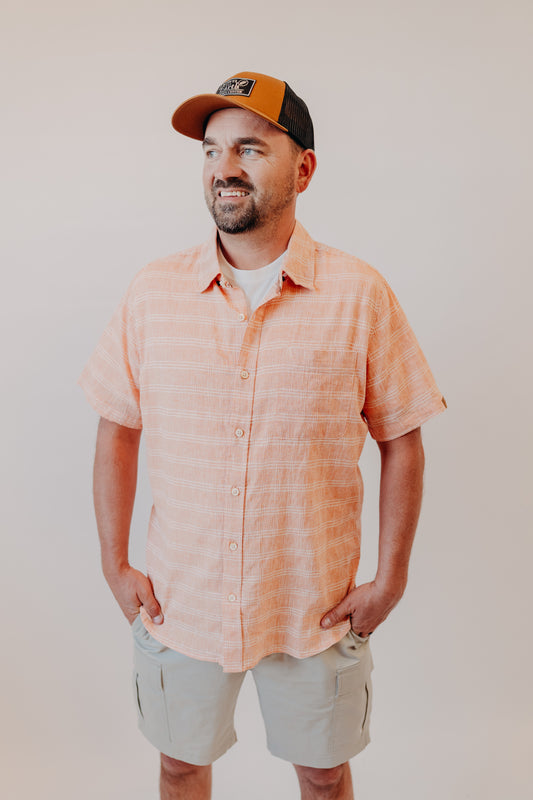 Dkota Grizzly | Nate Slub Yarn Windowpane Top | Firethorn