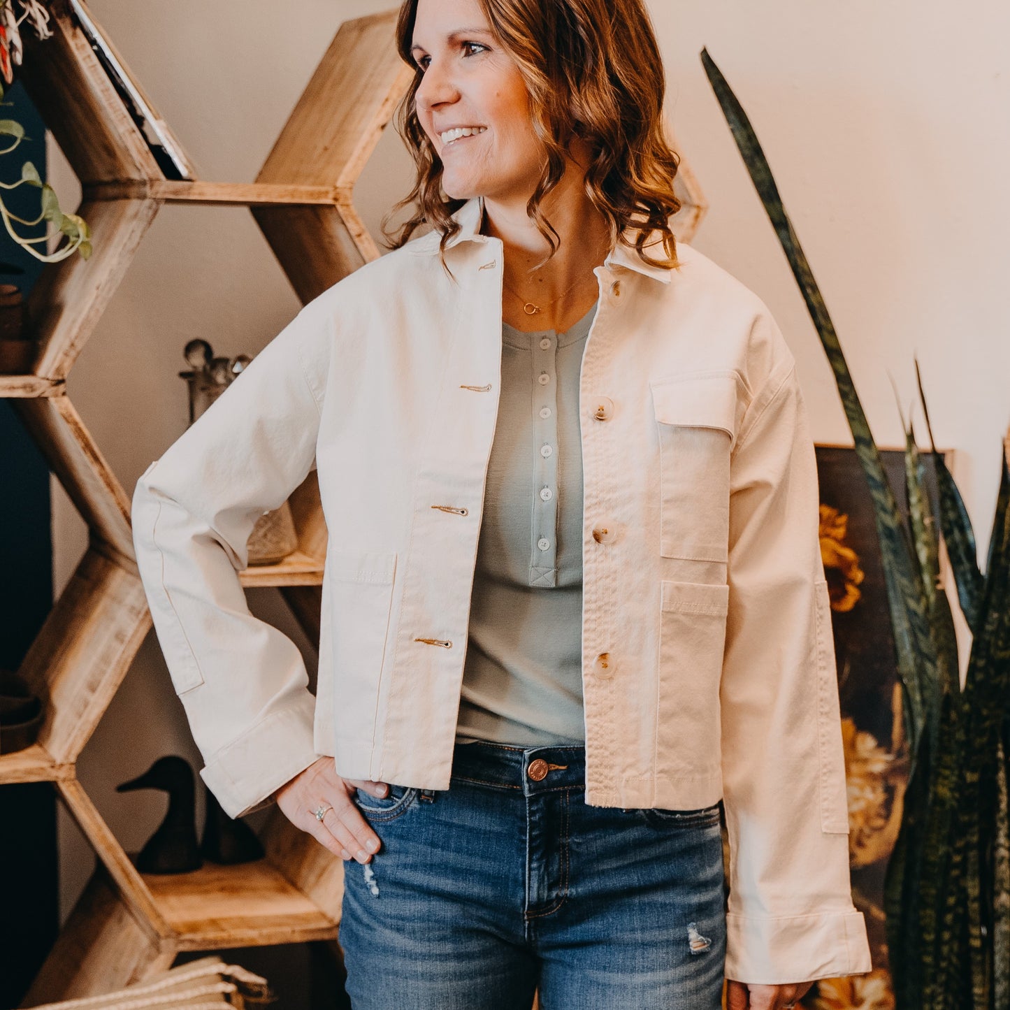 The Normal Brand | Scout Canvas Jacket | Chalk