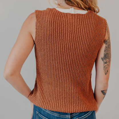 Be Cool | Button Up V-Neck Tank | Coco