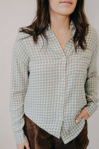 Z Supply | River Plaid Button Up | Emerald Cove