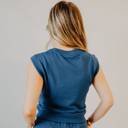 Thread & Supply | Paulie Top | Navy Peony