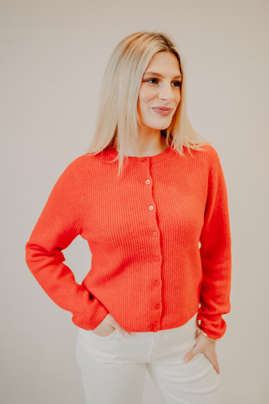 Z Supply | Medina Rib Cardigan | Red Lotus