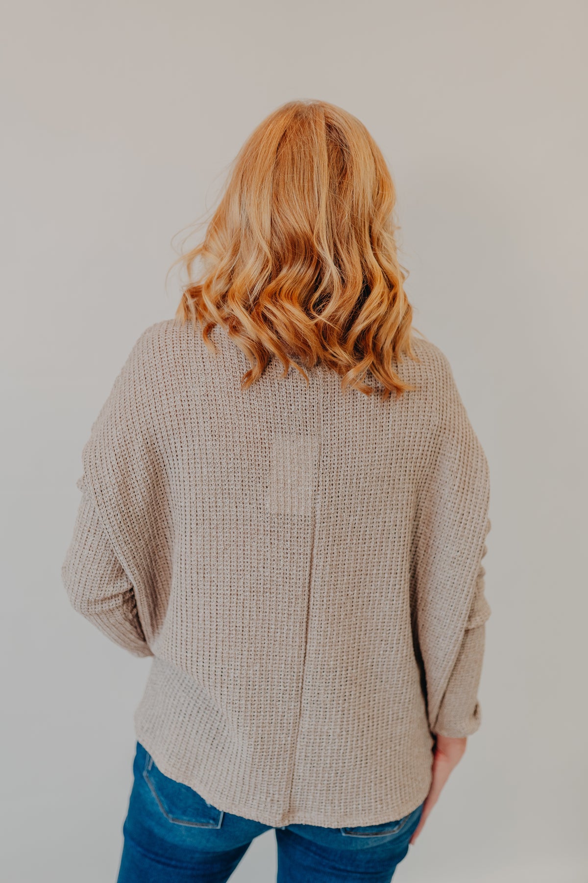 Gilli | Long Sleeve Side Slit Top | Oatmeal
